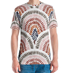 African Print Men’s Crew Neck T-Shirt | Pastel Tones | Blossom - Love Africa Print