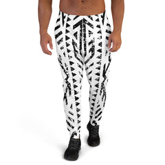 African Print Men's Joggers | Black and white | Mirage - Love Africa Print