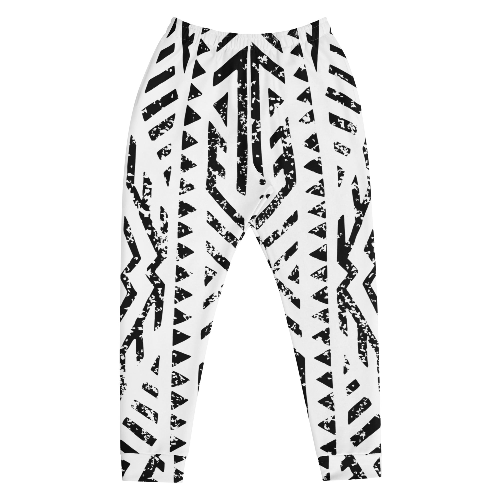 African Print Men's Joggers | Black and white | Mirage - Love Africa Print