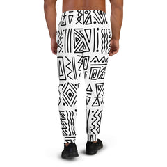 African Print Men's Joggers | Black and white | Nomadic - Love Africa Print