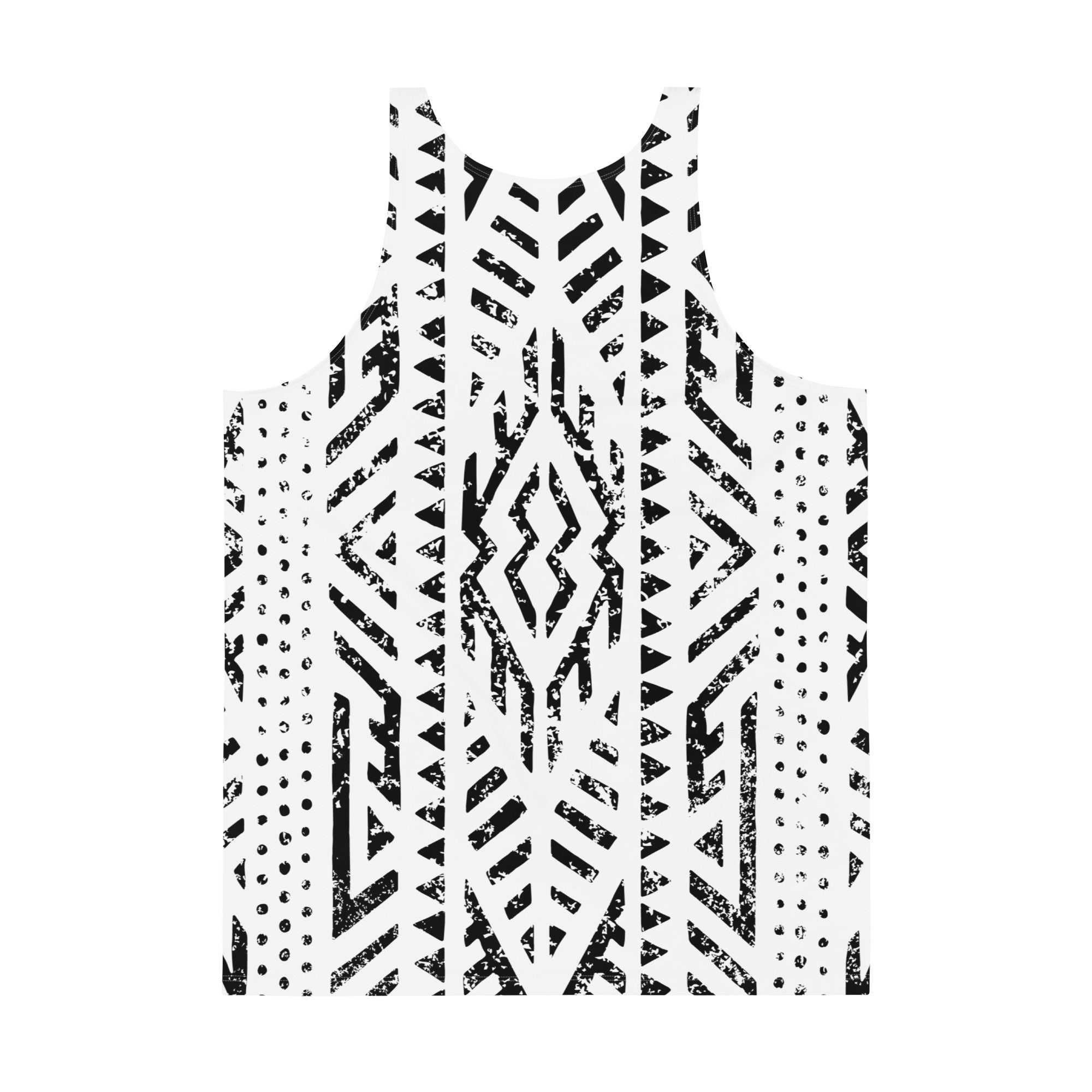 African Print Men's Tank Top | Black and white | Mirage - Love Africa Print