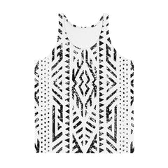 African Print Men's Tank Top | Black and white | Mirage - Love Africa Print