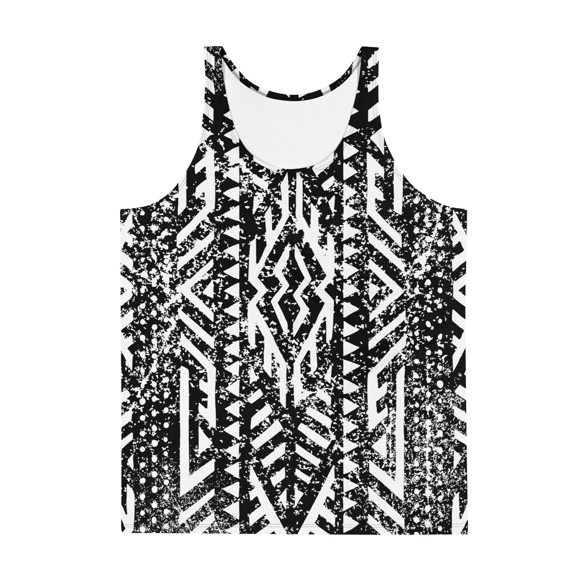 African Print Men's Tank Top | Black and white | Oasis - Love Africa Print