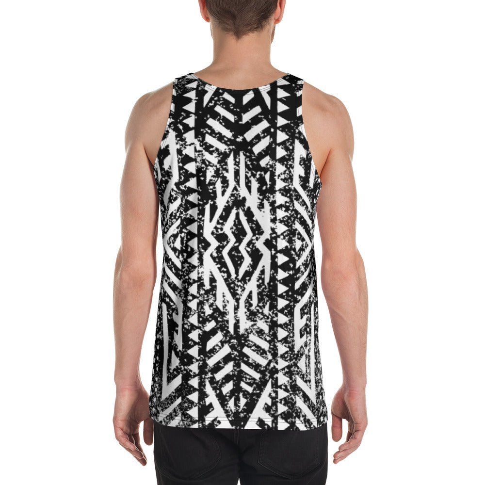 African Print Men's Tank Top | Black and white | Oasis - Love Africa Print