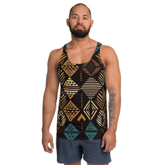 African Print Men's Tank Top | Earth tones | Medina - Love Africa Print