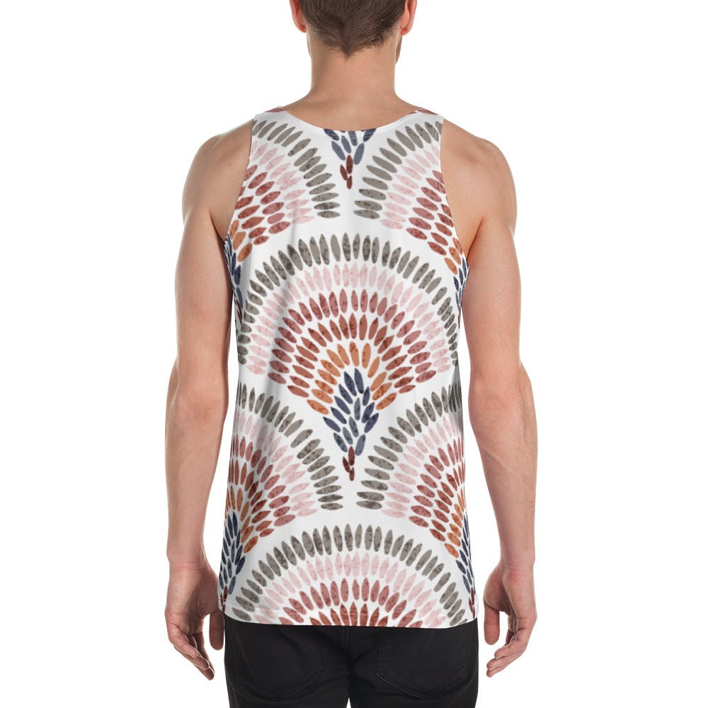 African Print Men's Tank Top | Pastel tones | Blossom - Love Africa Print