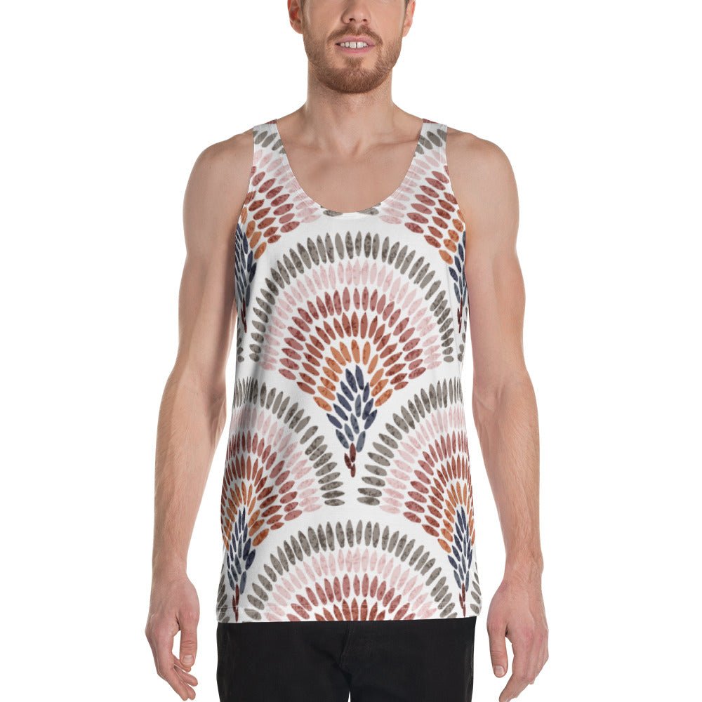 African Print Men's Tank Top | Pastel tones | Blossom - Love Africa Print