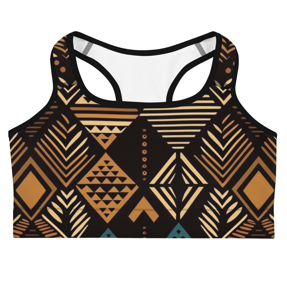 African Print Sports Bra| Earth tones | Medina - Love Africa Print