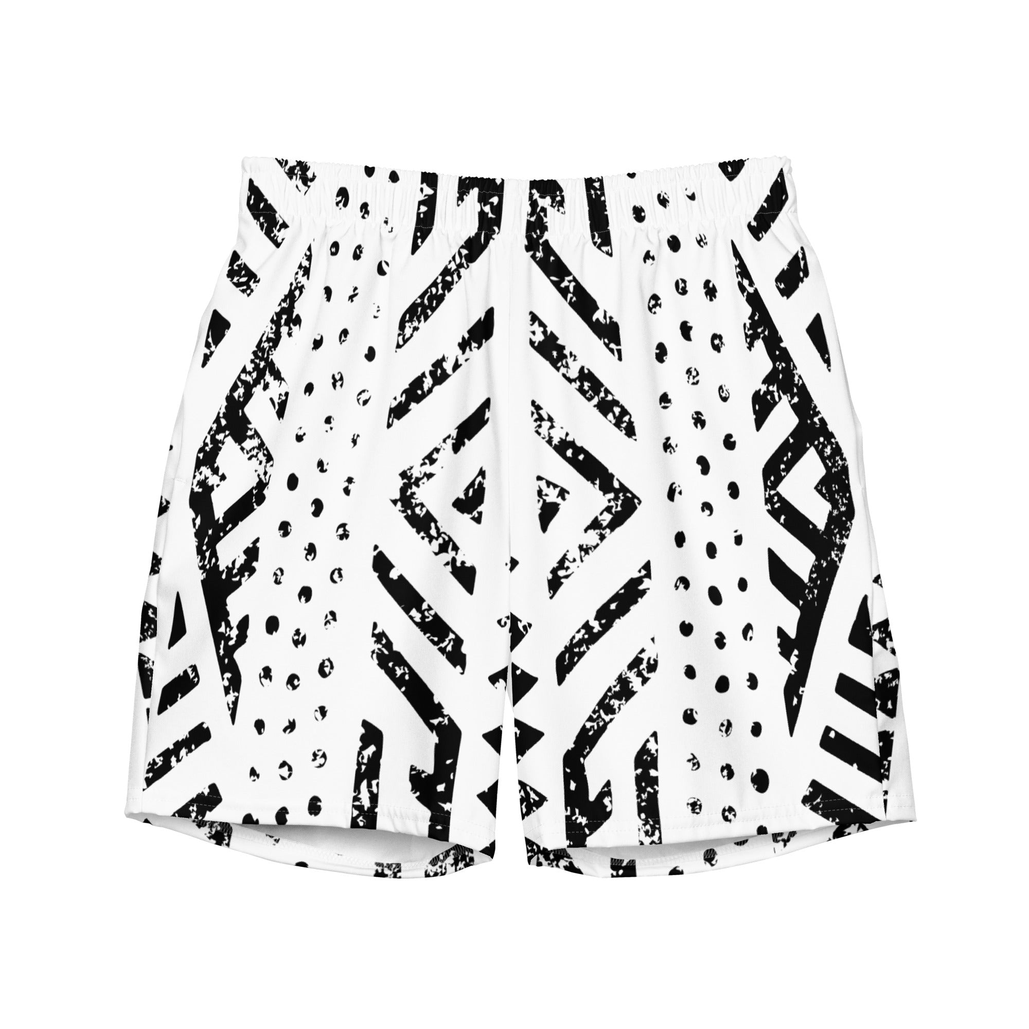 African Print Swim Trunks| Black and white | Mirage - Love Africa Print