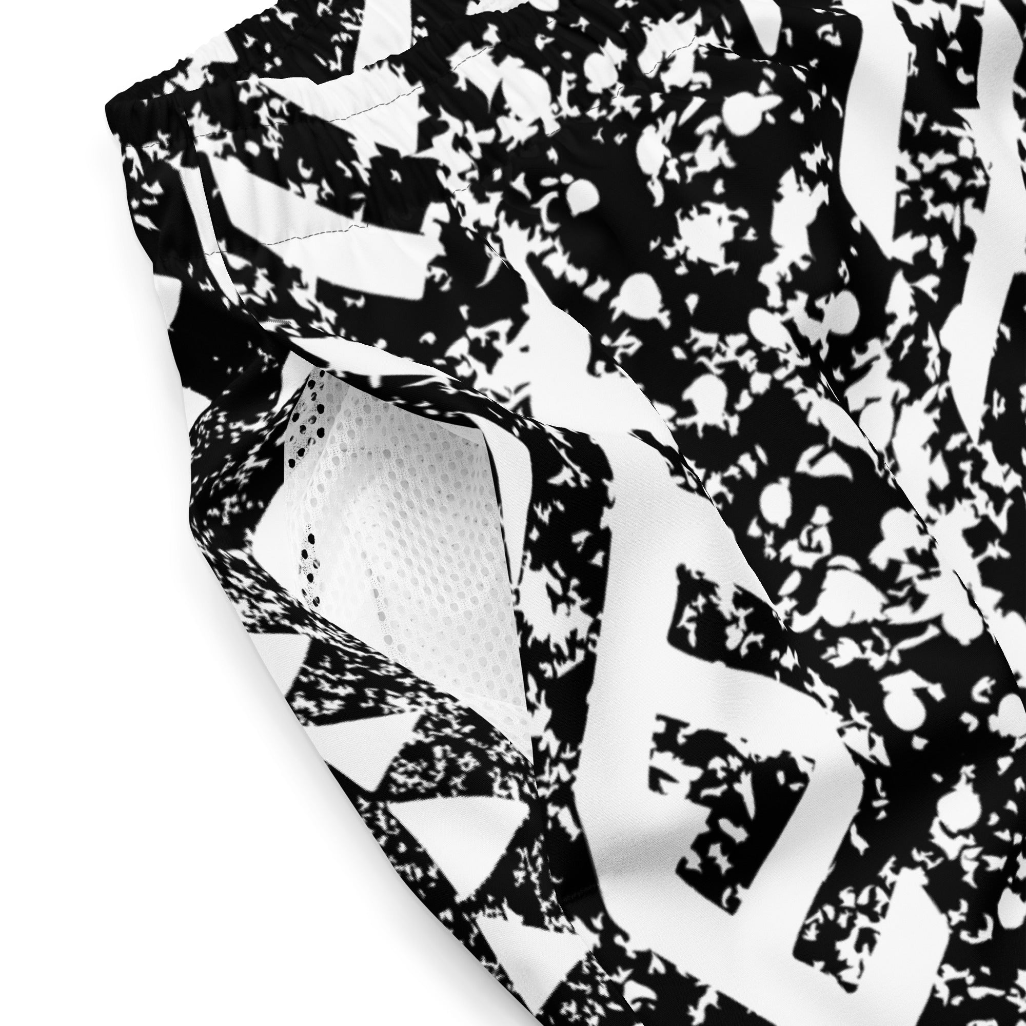 African Print Swim Trunks| Black and white | Oasis - Love Africa Print