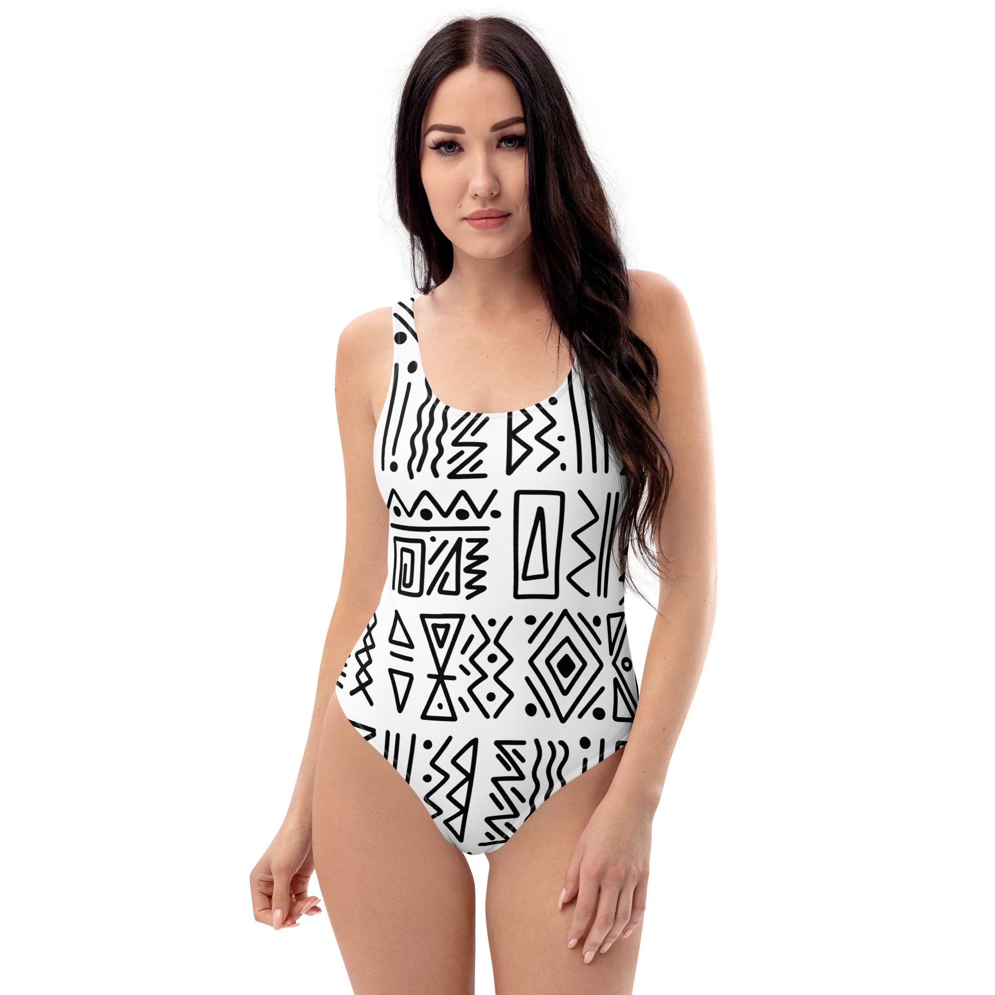 African Print Swimsuit | Black and white | Nomadic - Love Africa Print