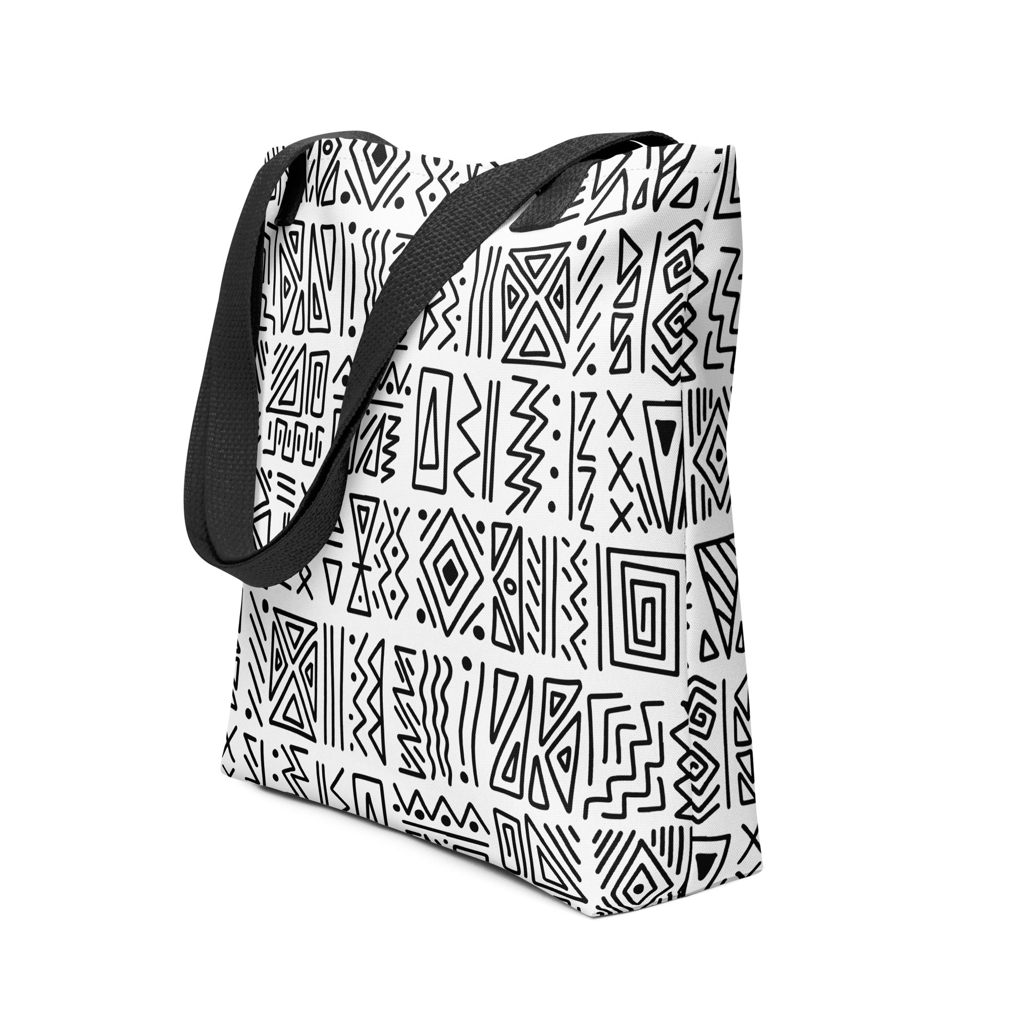 African Print Tote Bag | Black and white | Nomadic - Love Africa Print