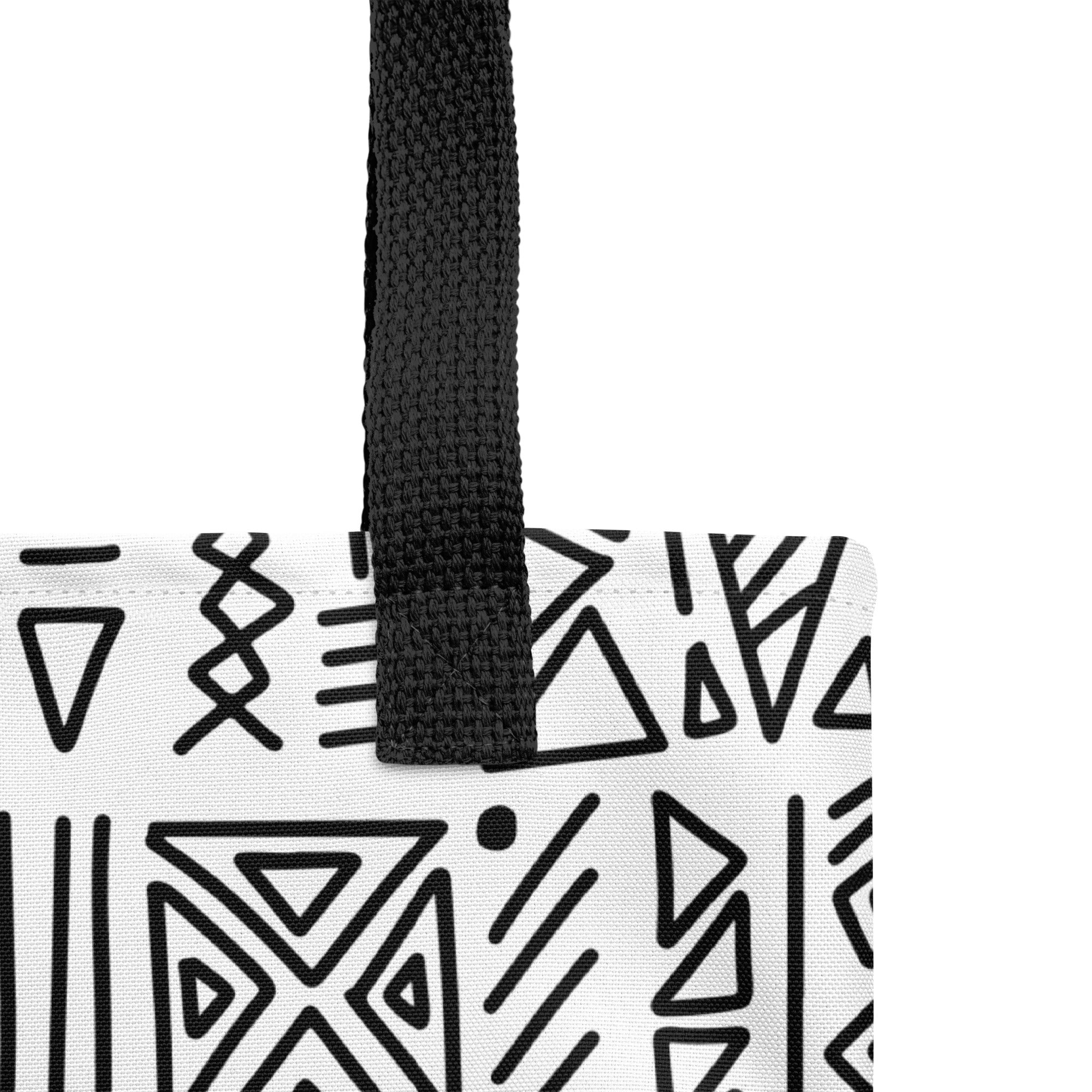 African Print Tote Bag | Black and white | Nomadic - Love Africa Print