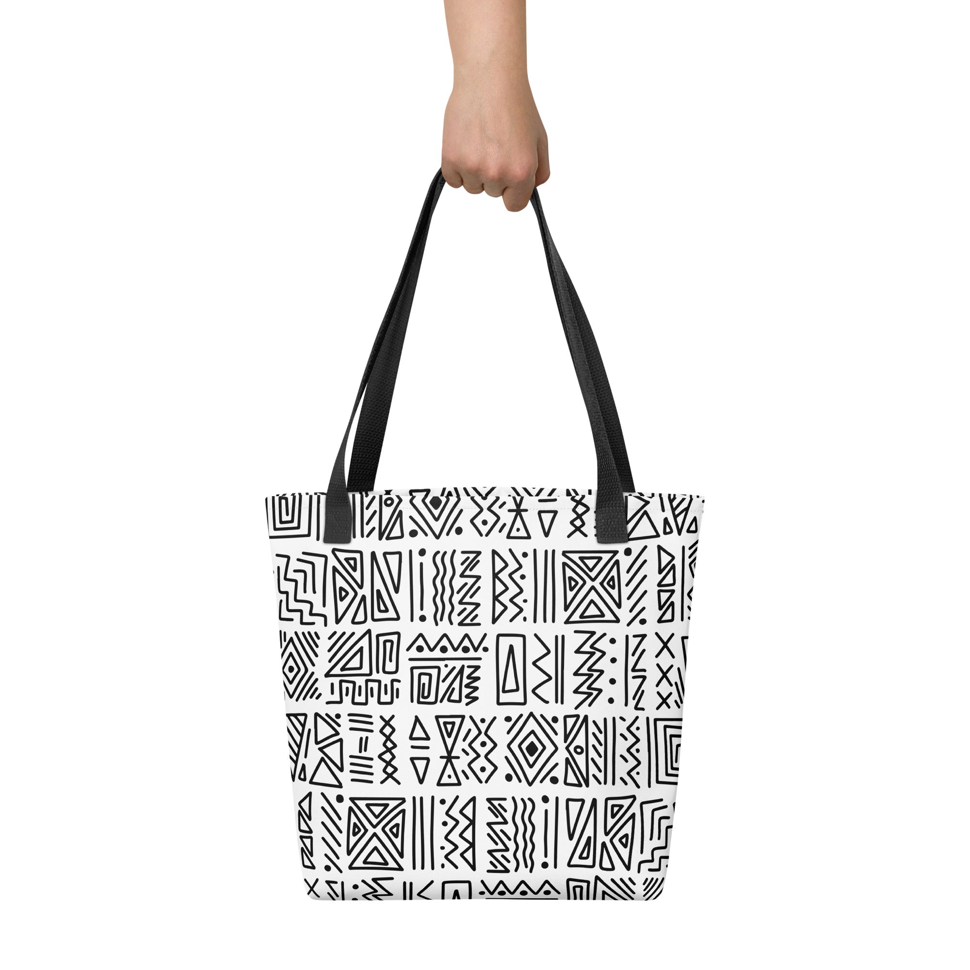 African Print Tote Bag | Black and white | Nomadic - Love Africa Print