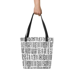 African Print Tote Bag | Black and white | Nomadic - Love Africa Print