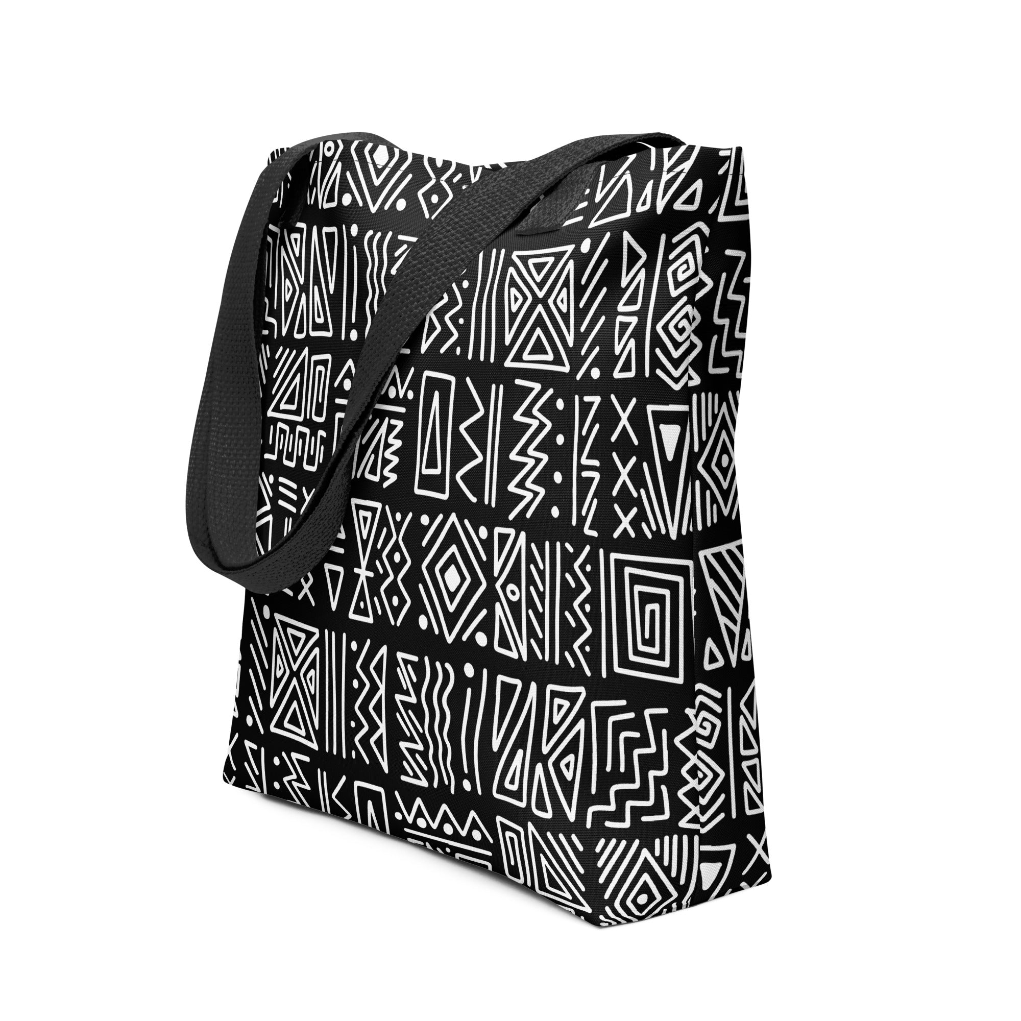 African Print Tote Bag | Black and white | Rhythms - Love Africa Print