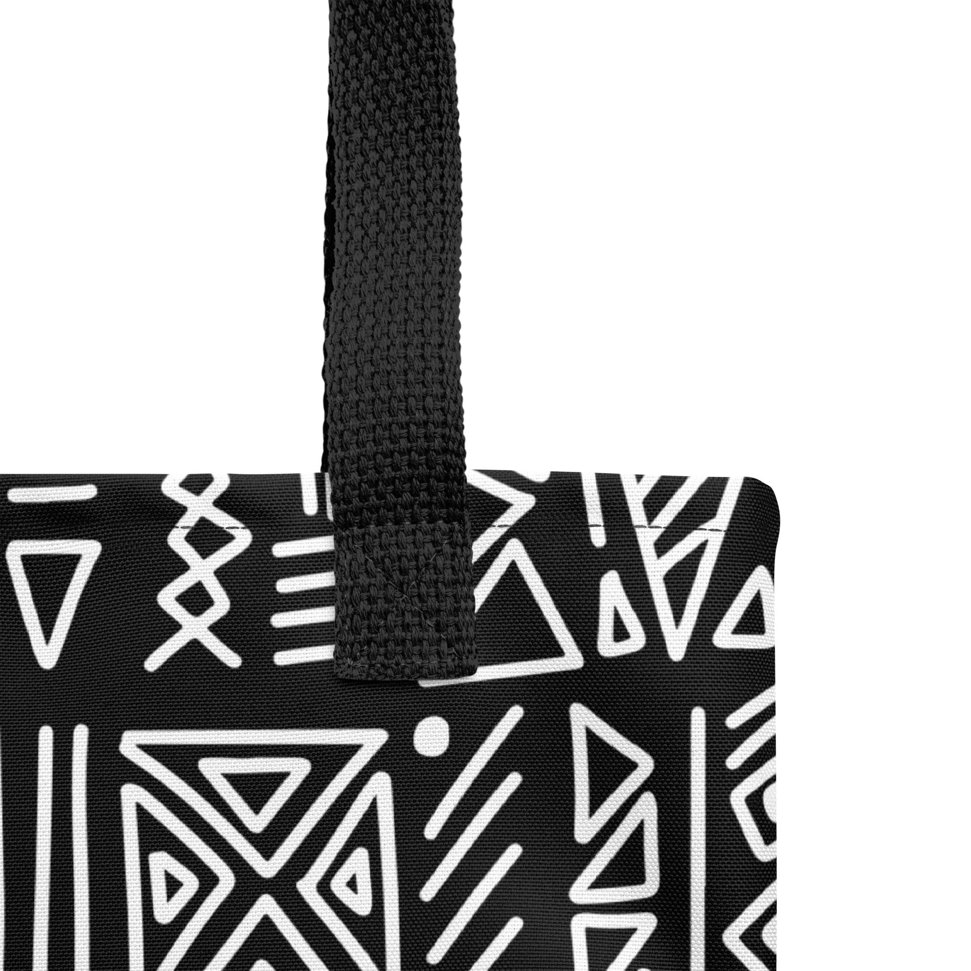 African Print Tote Bag | Black and white | Rhythms - Love Africa Print