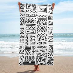 African Print Towel | Black and white | Nomadic - Love Africa Print