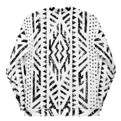 African Print Unisex Bomber Jacket | Black and white | Mirage - Love Africa Print