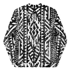 African Print Unisex Bomber Jacket | Black and white | Oasis - Love Africa Print