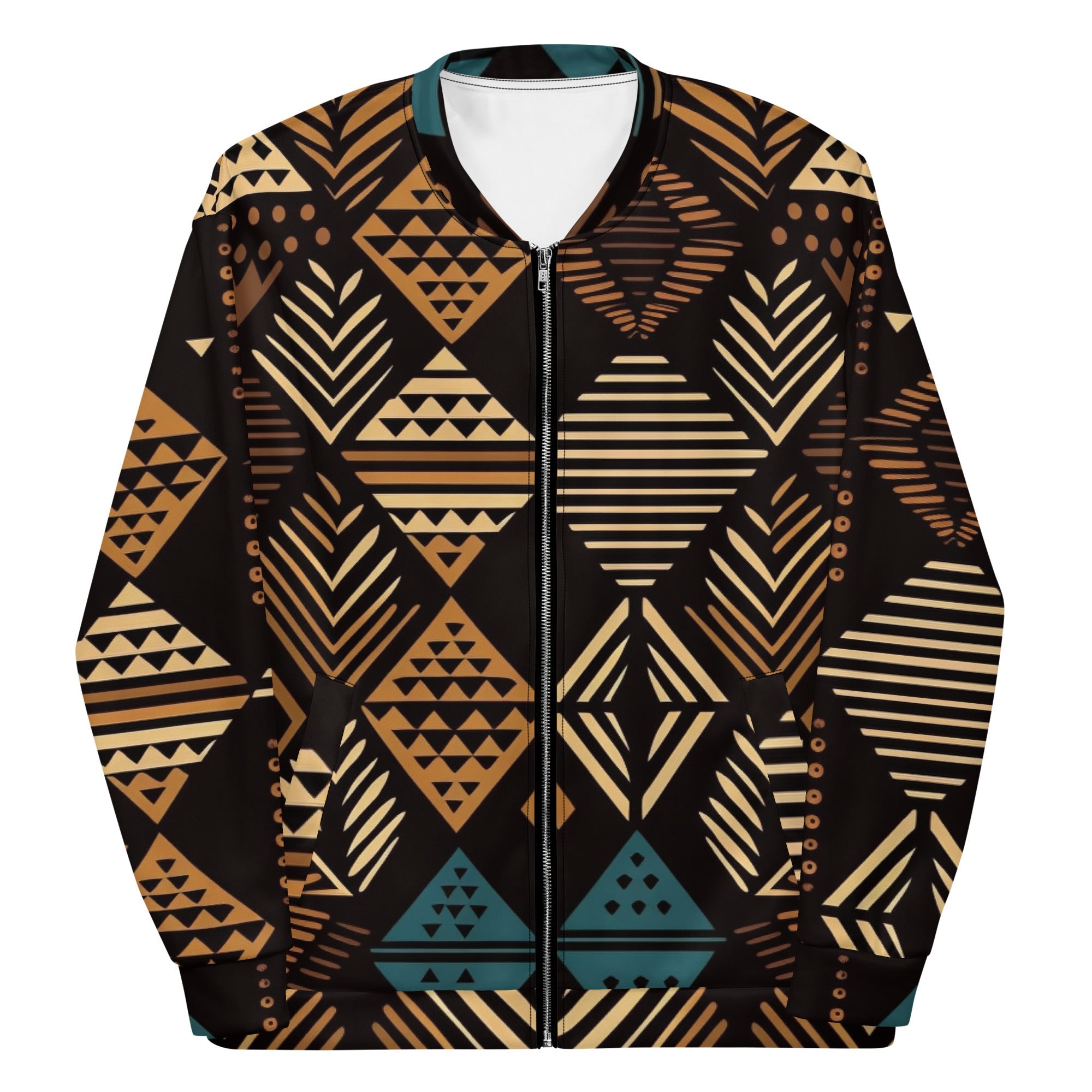 African Print Unisex Bomber Jacket | Earth Tones | Medina - Love Africa Print