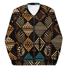 African Print Unisex Bomber Jacket | Earth Tones | Medina - Love Africa Print