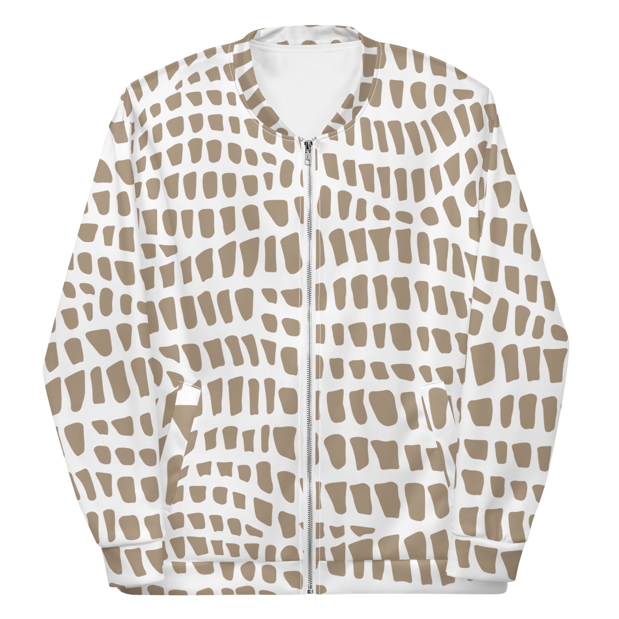 African Print Unisex Bomber Jacket | Nude Tones | Sahara - Love Africa Print