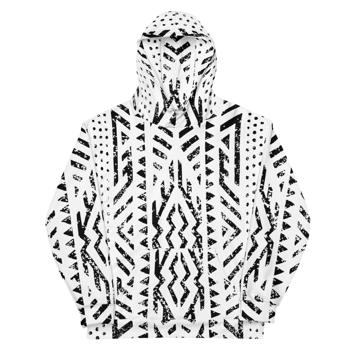 African Print Unisex Hoodie | Black and white | Mirage - Love Africa Print