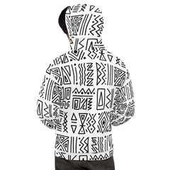 African Print Unisex Hoodie | Black and white | Nomadic - Love Africa Print