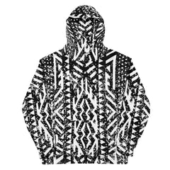 African Print Unisex Hoodie | Black and white | Oasis - Love Africa Print