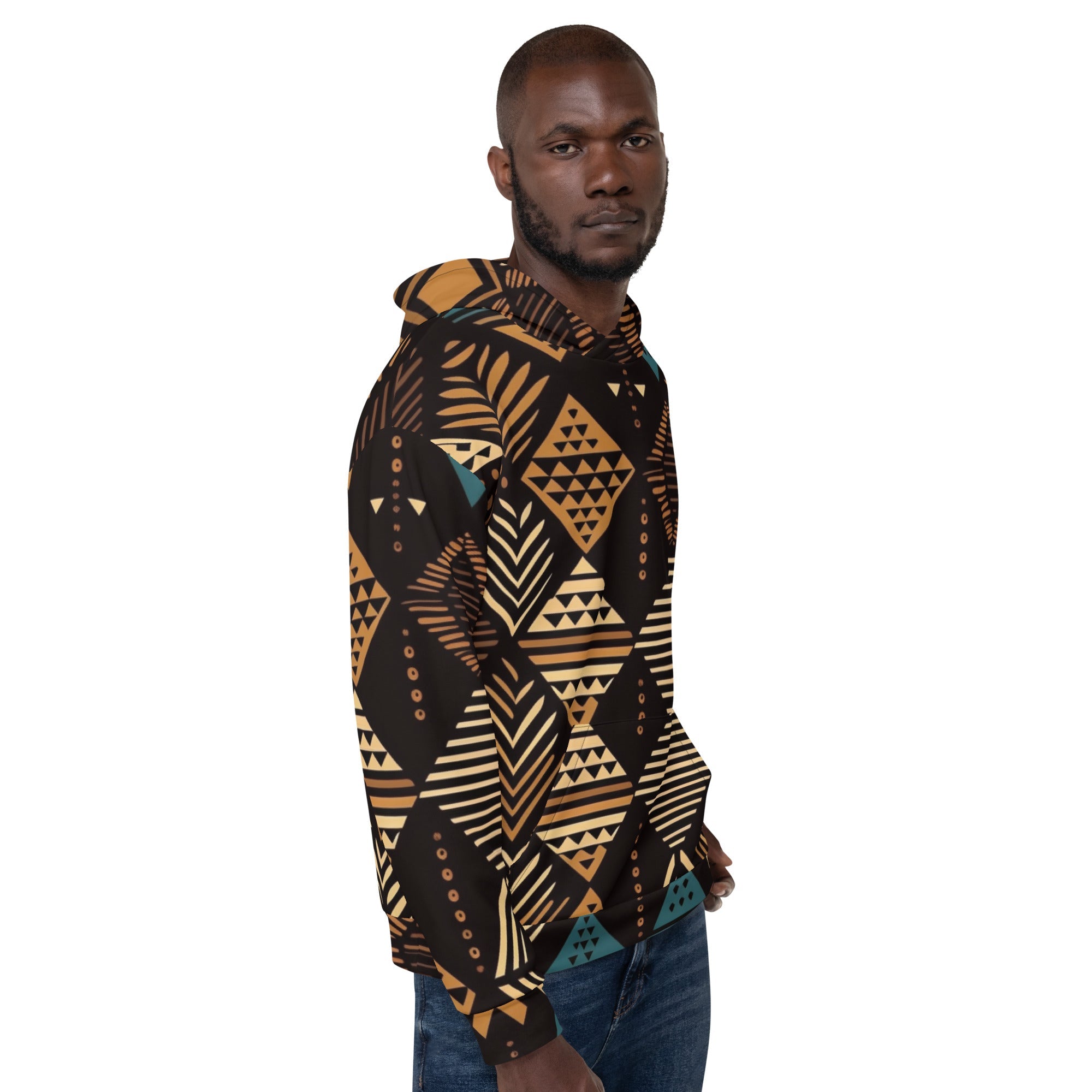 African Print Unisex Hoodie | Earth Tones | Medina - Love Africa Print