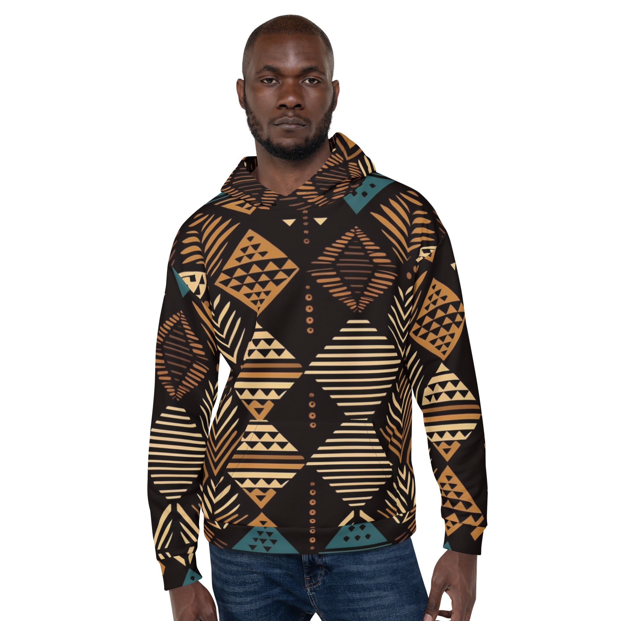 African Print Unisex Hoodie | Earth Tones | Medina - Love Africa Print