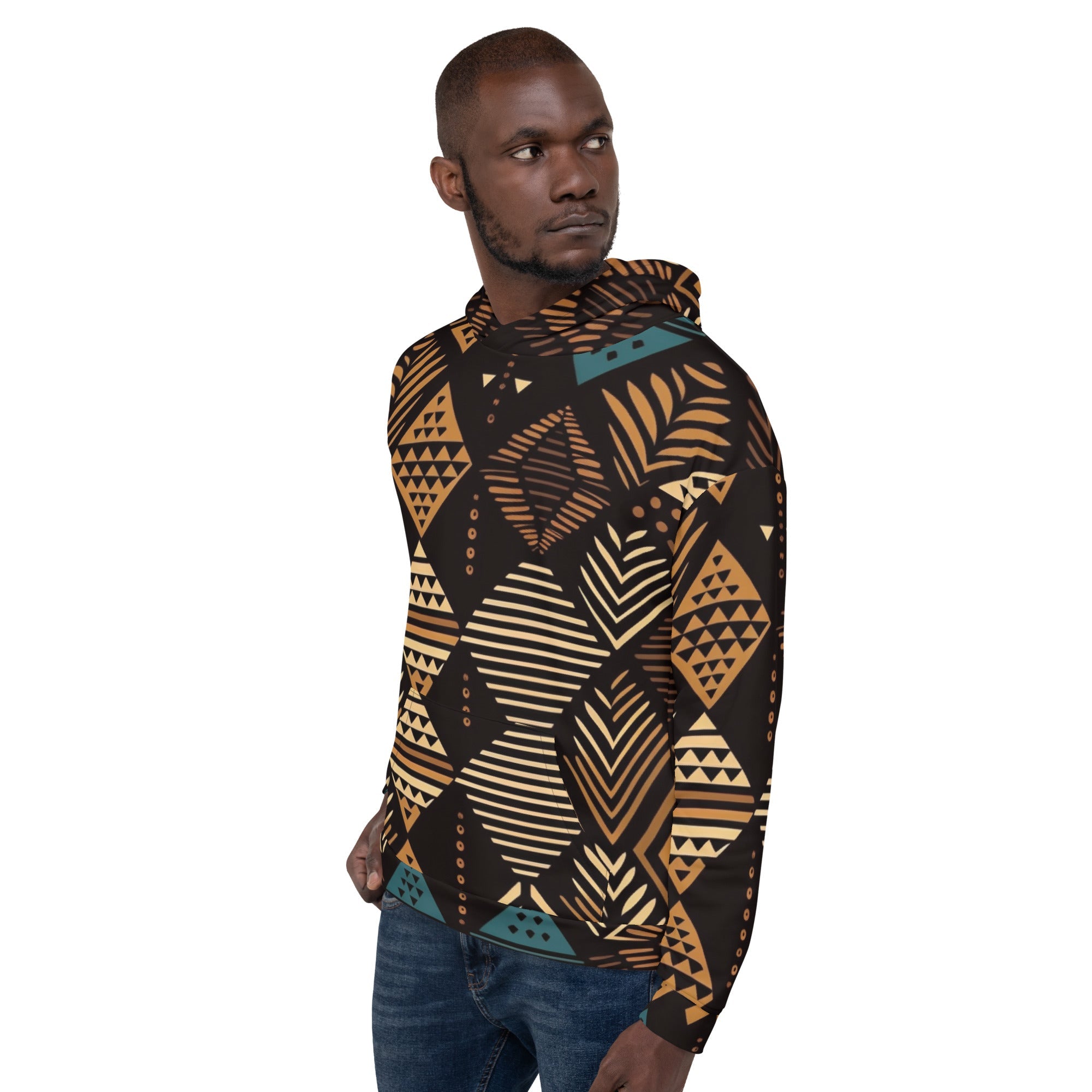 African Print Unisex Hoodie | Earth Tones | Medina - Love Africa Print