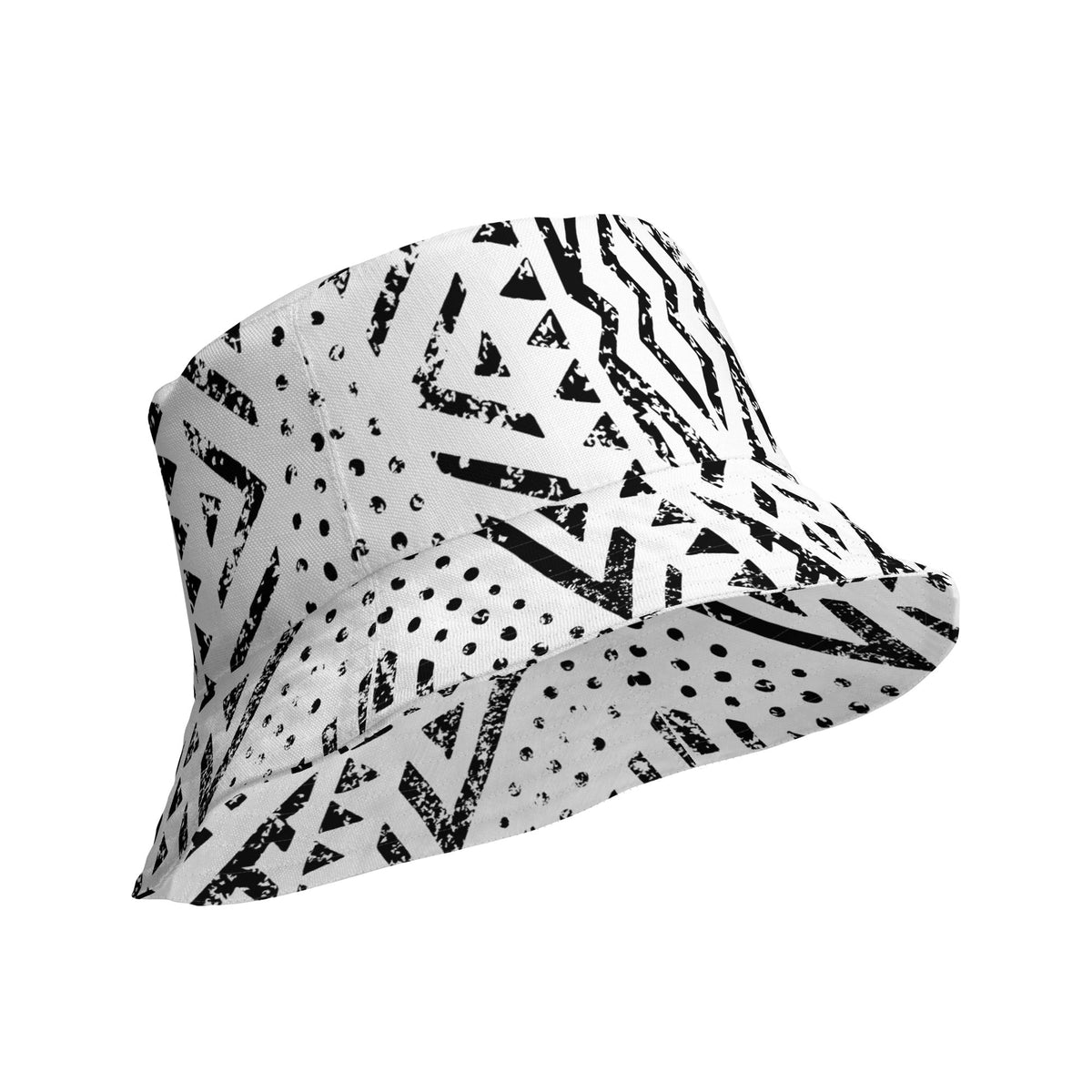 African Print Unisex Reversible Bucket Hat | Black and white | Mirage - Love Africa Print