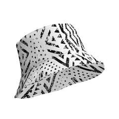 African Print Unisex Reversible Bucket Hat | Black and white | Mirage - Love Africa Print