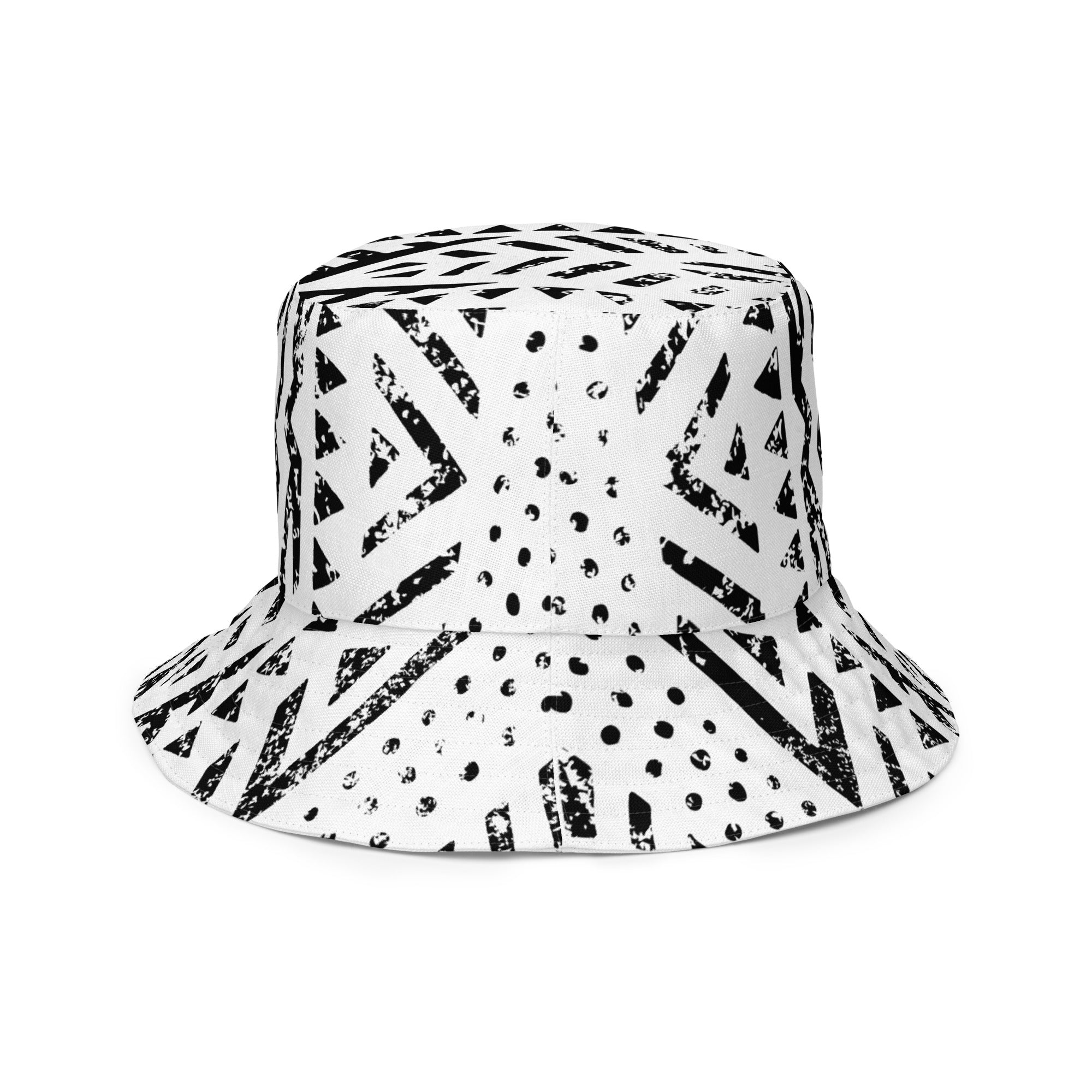 African Print Unisex Reversible Bucket Hat | Black and white | Mirage - Love Africa Print