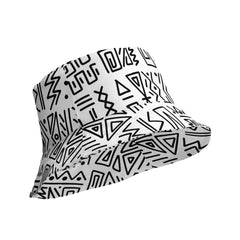 African Print Unisex Reversible Bucket Hat | Black and white | Nomadic - Love Africa Print