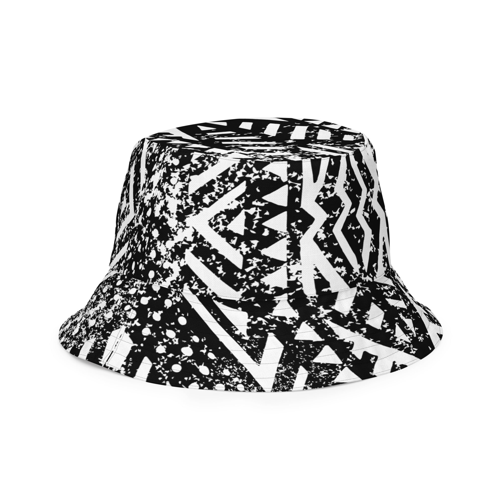 African Print Unisex Reversible Bucket Hat | Black and white | Oasis - Love Africa Print