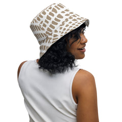 African Print Unisex Reversible Bucket Hat | Nude tones | Sahara - Love Africa Print