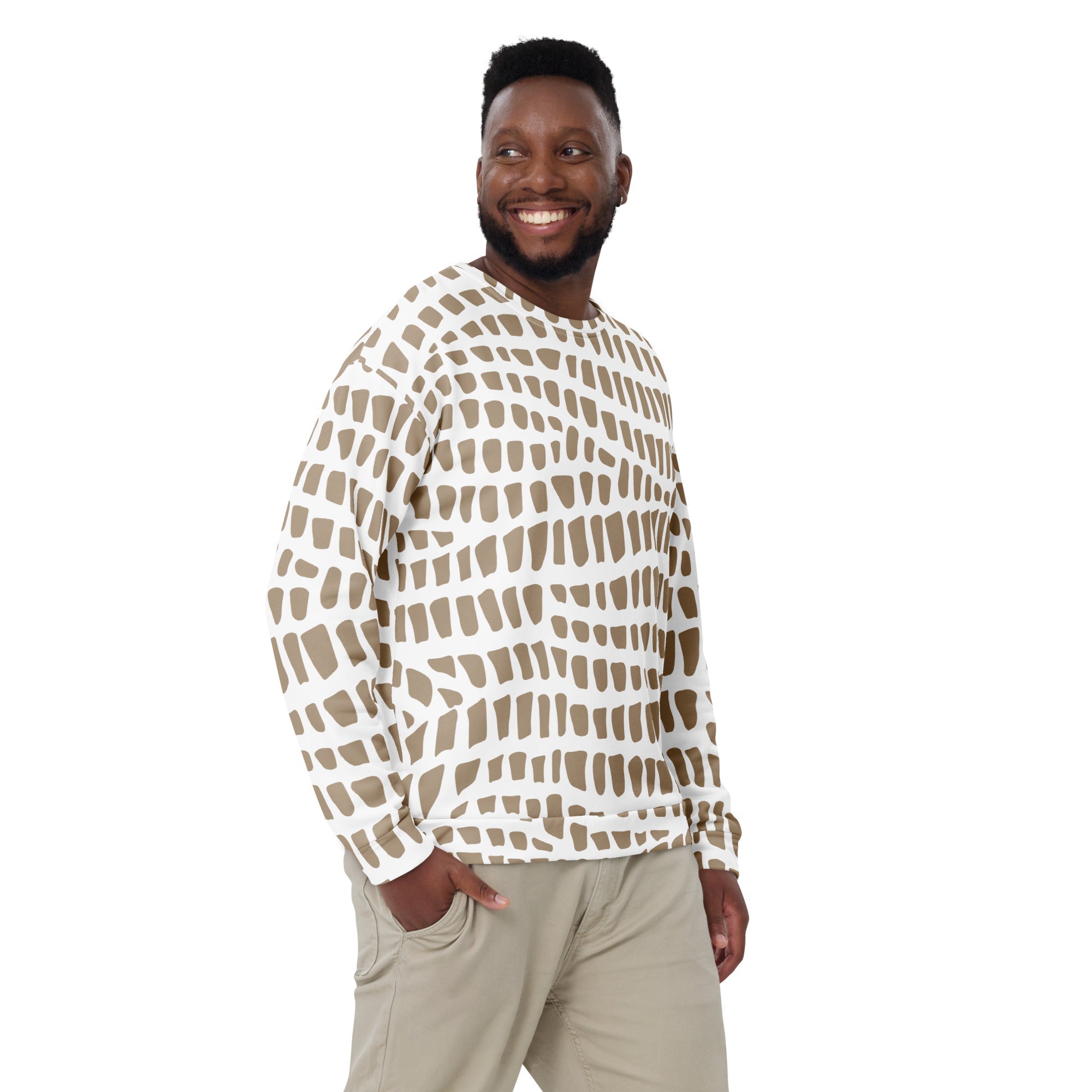 African Print Unisex Sweatshirt | Nude Tones | Sahara - Love Africa Print