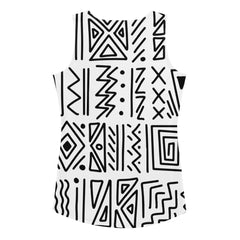 African Print Women's Tank Top | Black and white | Nomadic - Love Africa Print