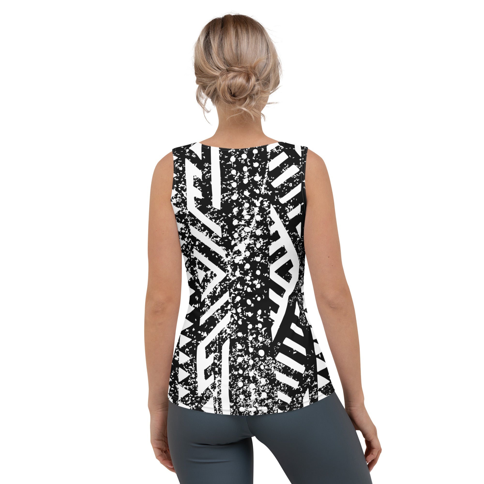 African Print Women's Tank Top | Black and white | Oasis - Love Africa Print