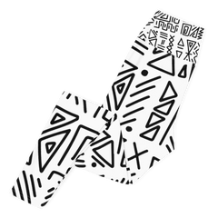 African Print Yoga Leggings | Black and white | Nomadic - Love Africa Print