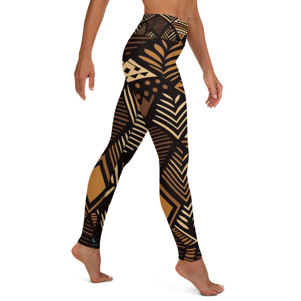 African Print Yoga Leggings | Earth Tones | Medina - Love Africa Print