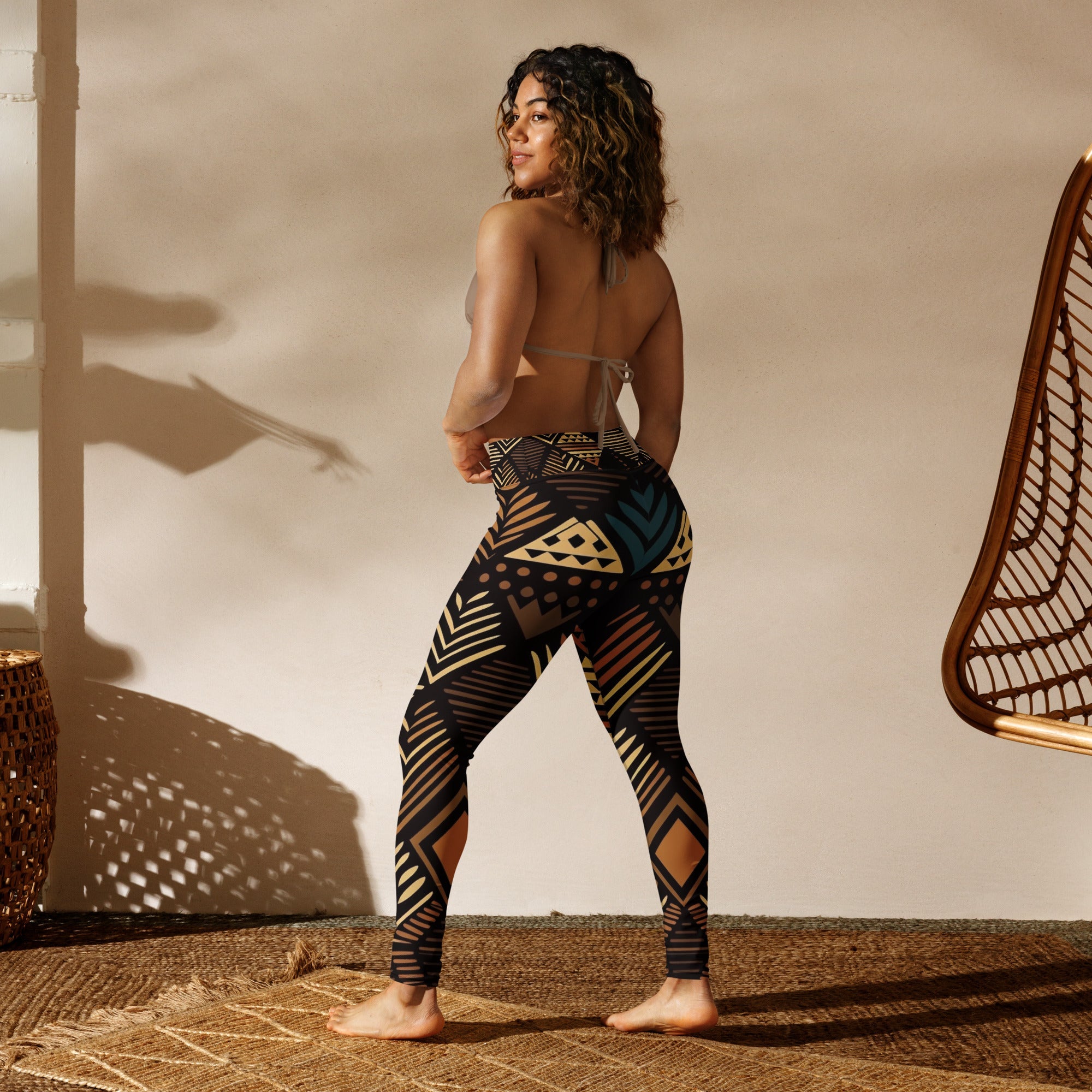 African Print Yoga Leggings | Earth Tones | Medina - Love Africa Print