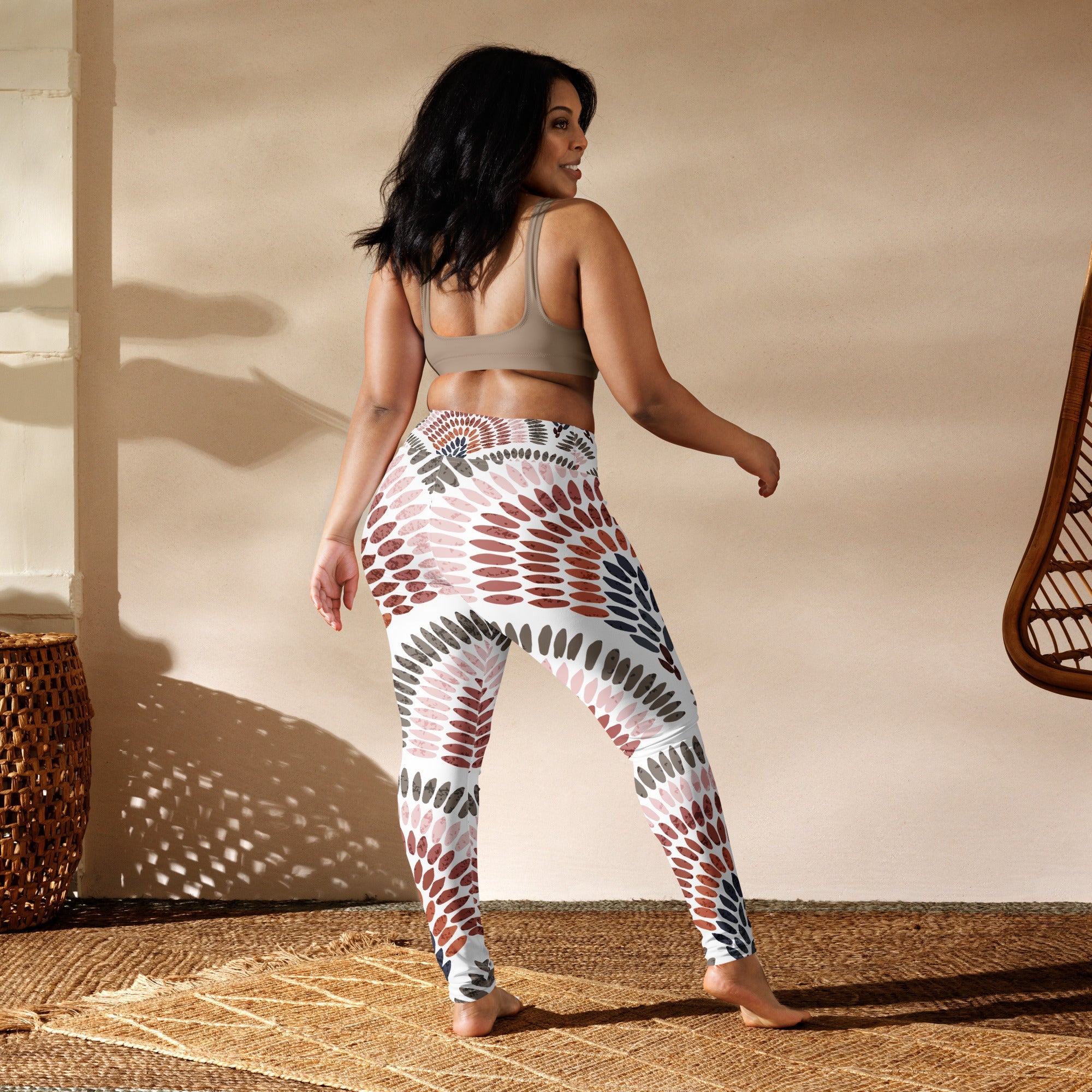 African Print Yoga Leggings | Pastel Tones | Blossom - Love Africa Print