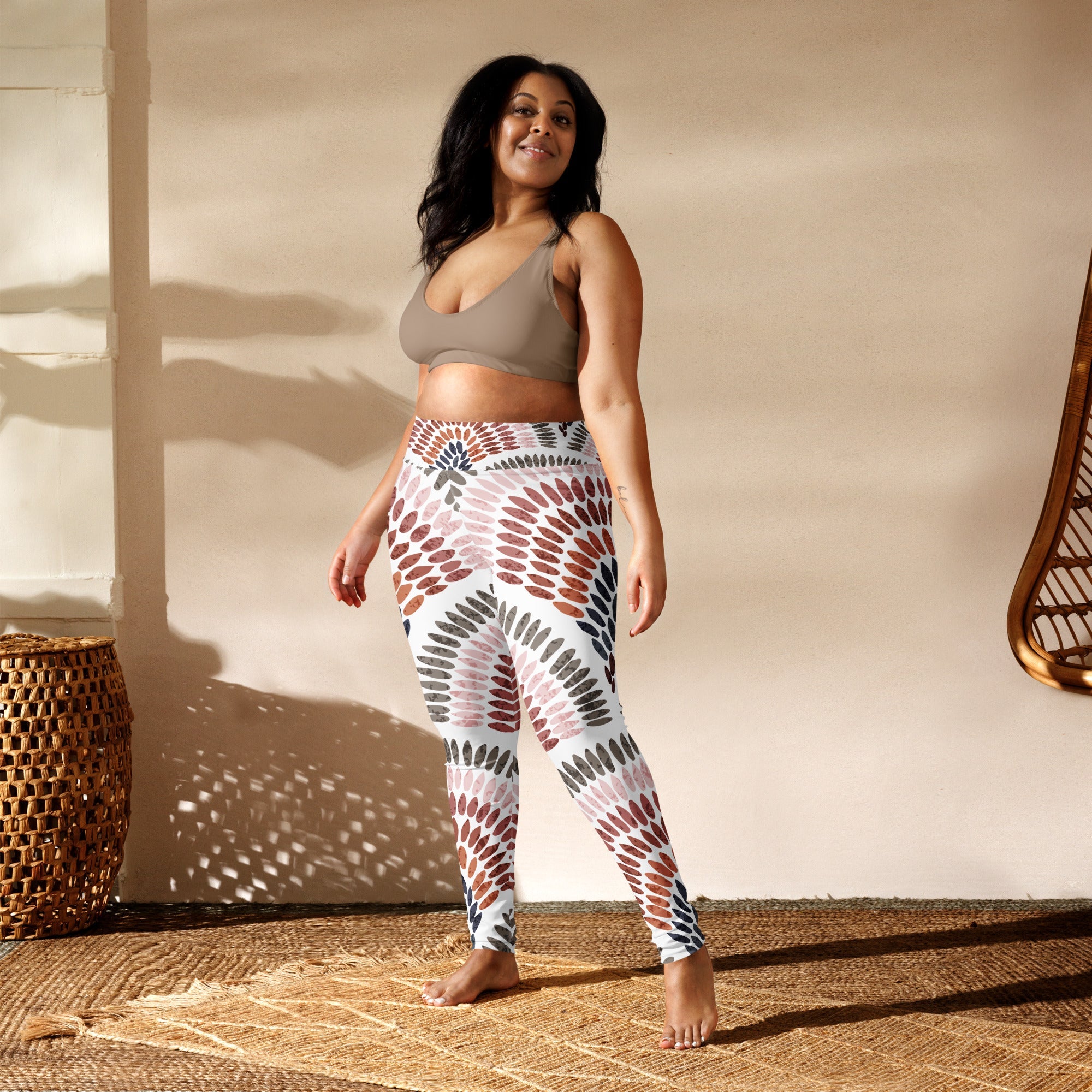 African Print Yoga Leggings | Pastel Tones | Blossom - Love Africa Print